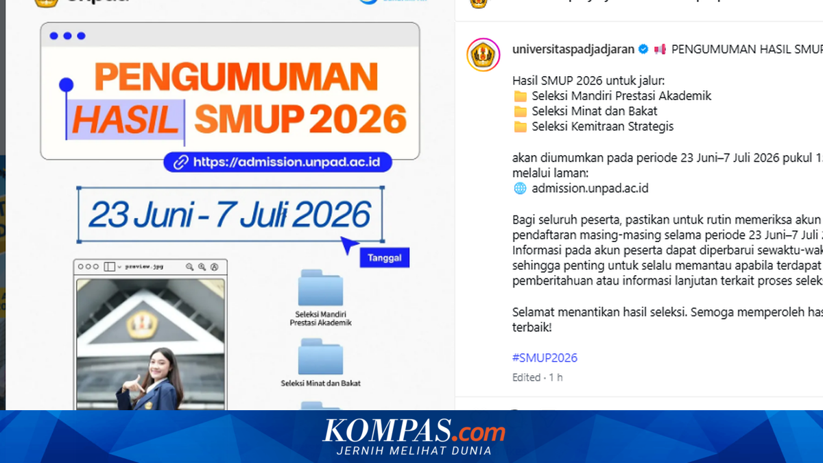 Unpad SMUP 2026 Announcement Begins Today, at 3 PM