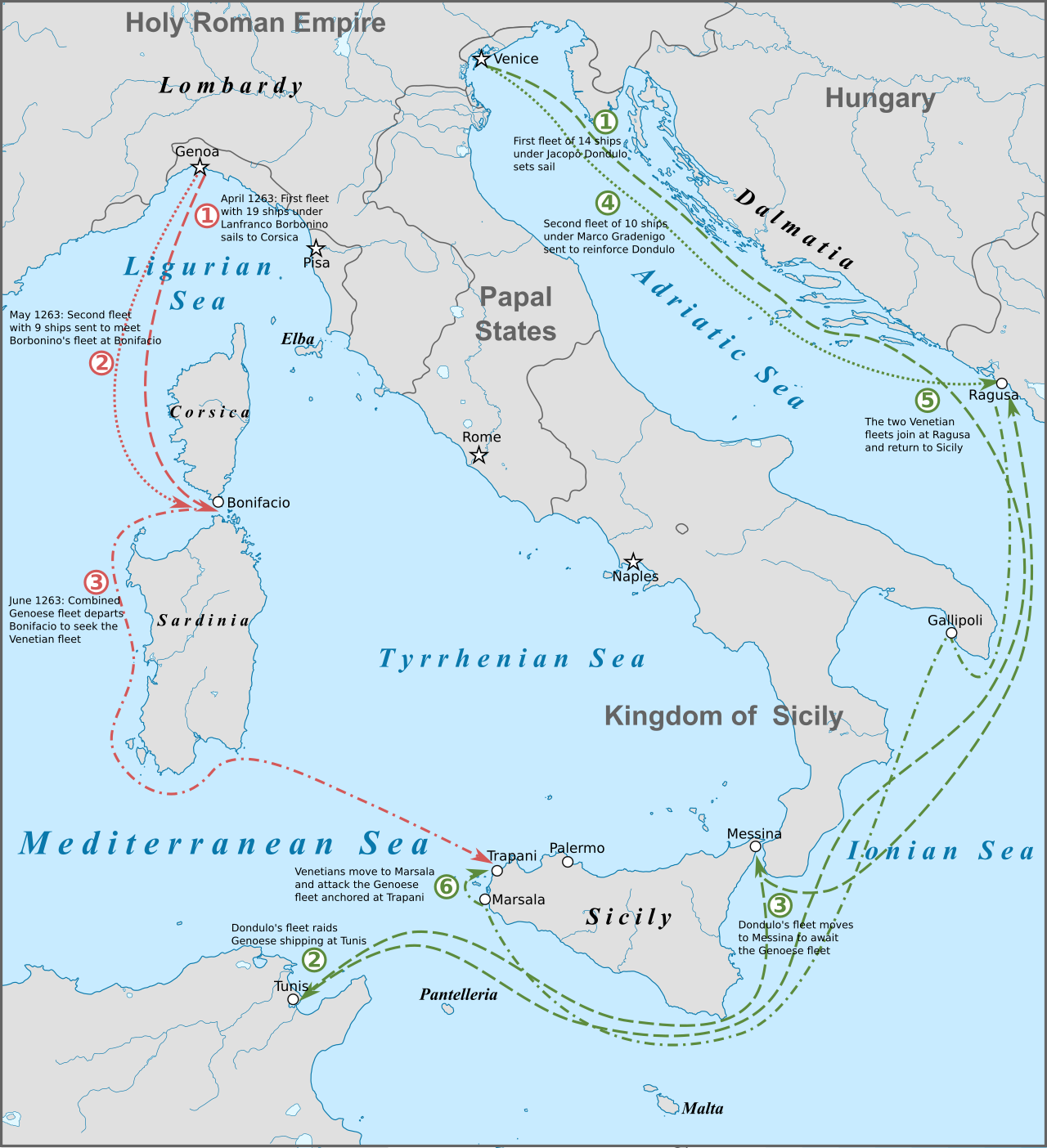 Pertempuran Trapani: Kemenangan Gemilang Venice ke atas Genoa pada 1266