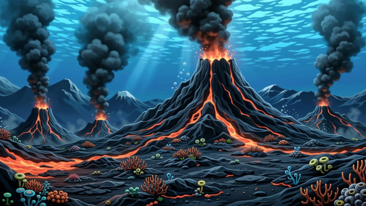 🔬 Fakta Sains #44: Gunung Berapi Bawah Laut: 80% Aktiviti Gunung Berapi Bumi Berlaku di Dalam Laut